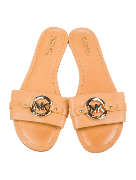 michael kors womens sliders|michael kors heeled sandals.